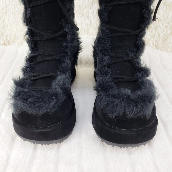 Cub 311 Platform Furry Mammoth Stomper Knee Boots - Picture 11 of 11